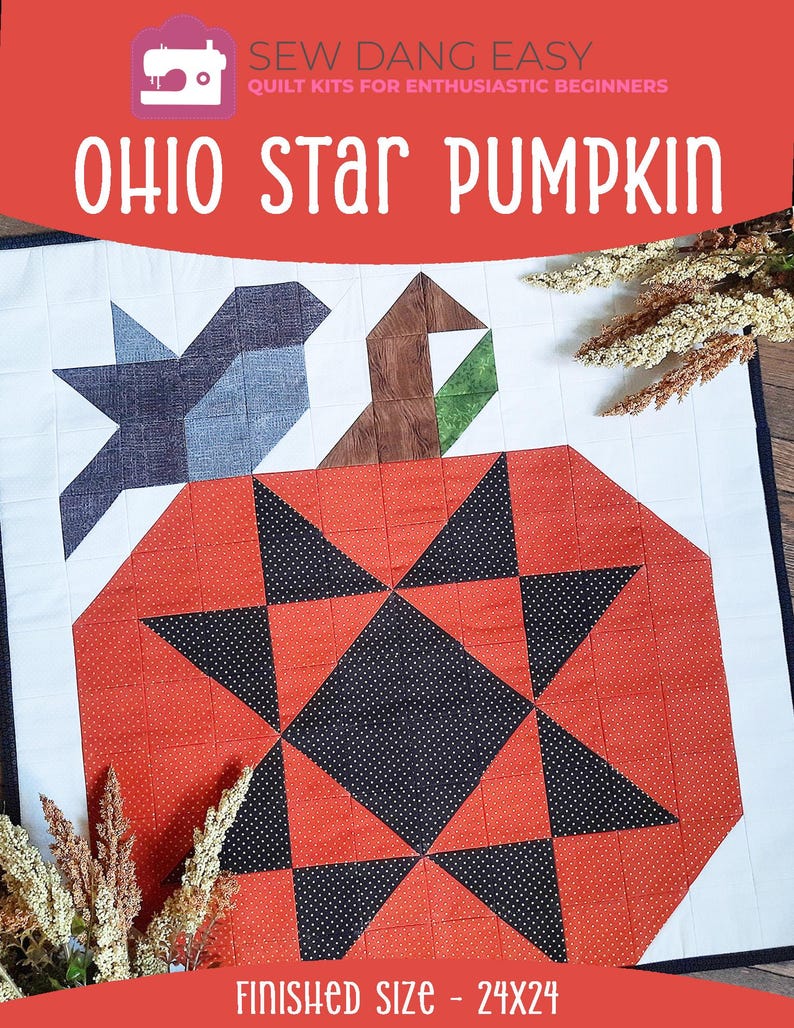 Ohio Star Pumpkin Mini Quilt Pattern PDF - Etsy