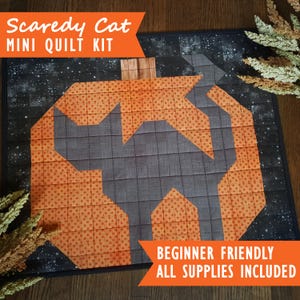 Kit para mini colcha Scaredy Cat + Molde