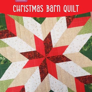 Patrón de colcha navideña de granero en PDF