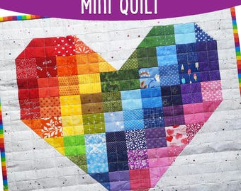 Pride Heart Flag Quilt Pattern