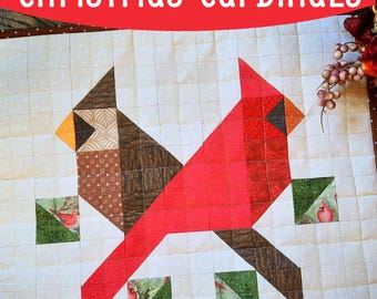 Christmas Cardinals Mini Quilt Pattern PDF