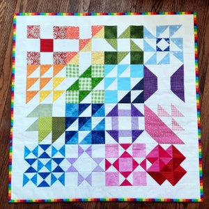 Rainbow 9 Patch Sampler - Mini Quilt Kit & Pattern