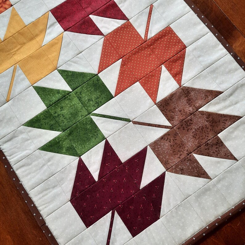 Autumn Leaves Table Runner Pattern PDF - Etsy