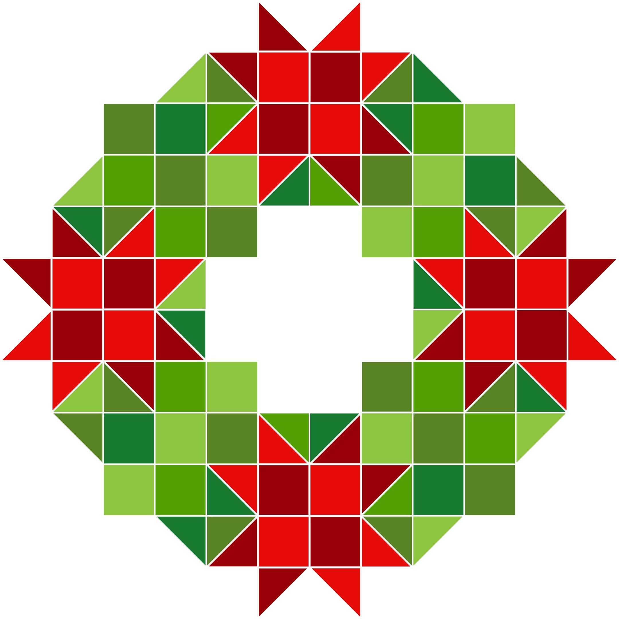 Good Tidings Wreath Mini Quilt Pattern PDF