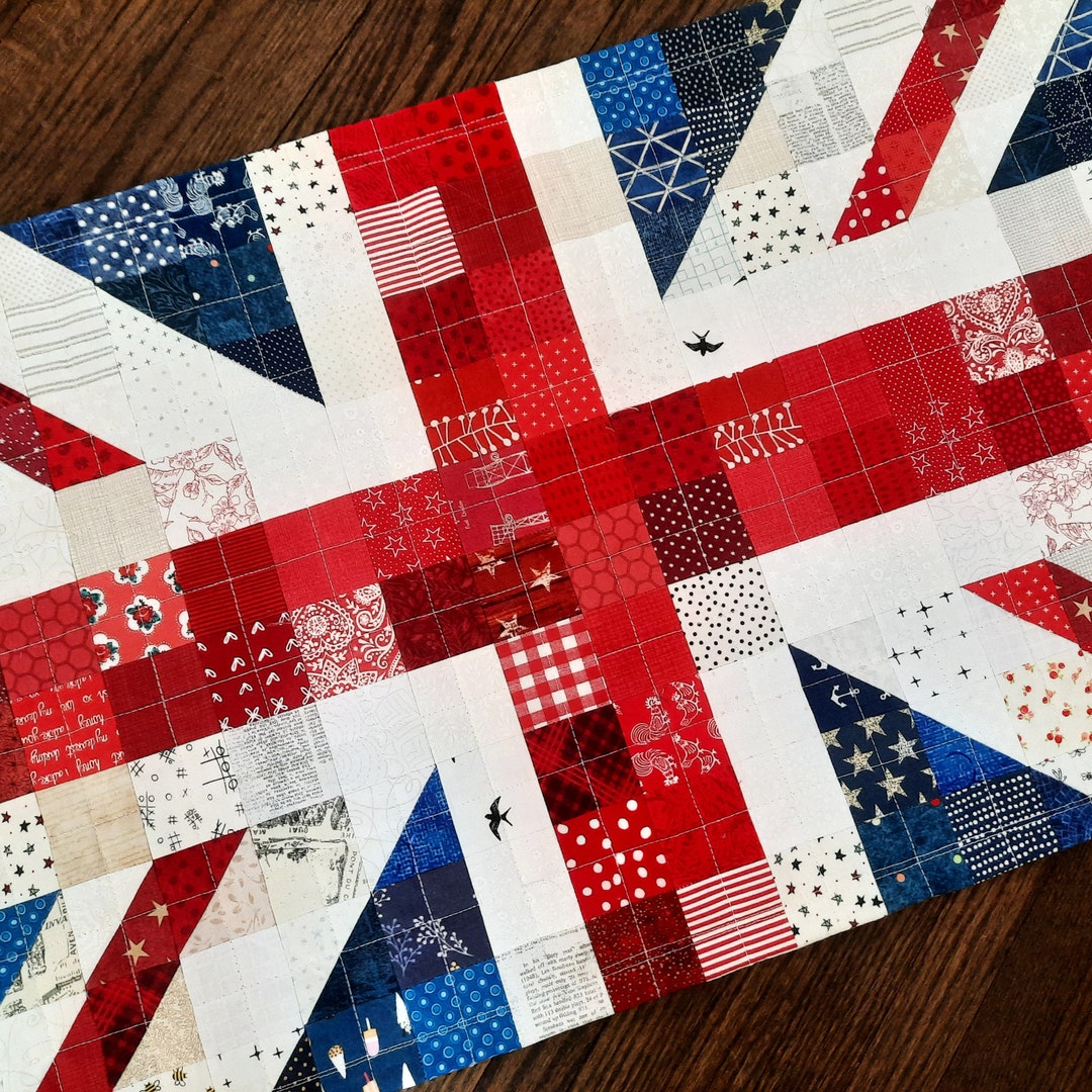 Uk Union Jack Flag Quilt Kit and Pattern Etsy
