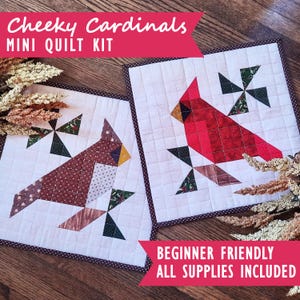 Kit y tutorial para minicolcha "Cardenales Traviesos"