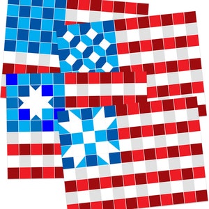 American Flag Mini Quilt Pattern PDF