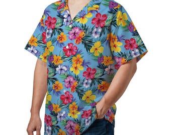 Hellblaues Aloha Shirt : Passende Familie Hawaiihemden für Erwachsene und Jugendliche