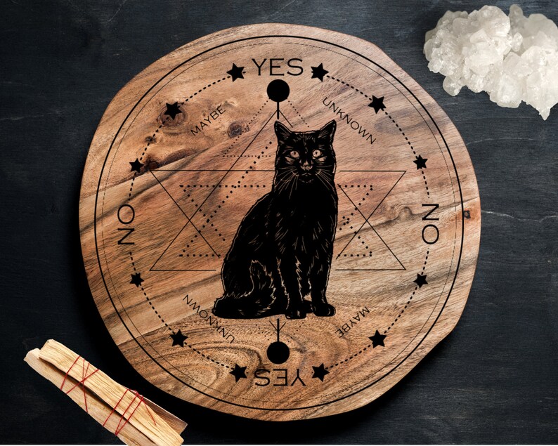 Black Cat Divination Board Svg Magic Svg Celestial Svg Etsy