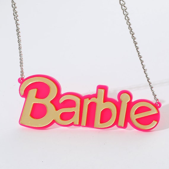 Pink Barbie Beaded Charm Bracelet Set w/ Heart Charms Halloween Costume  Jewelry