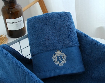 Luxury Hand Towels x2 - Blue