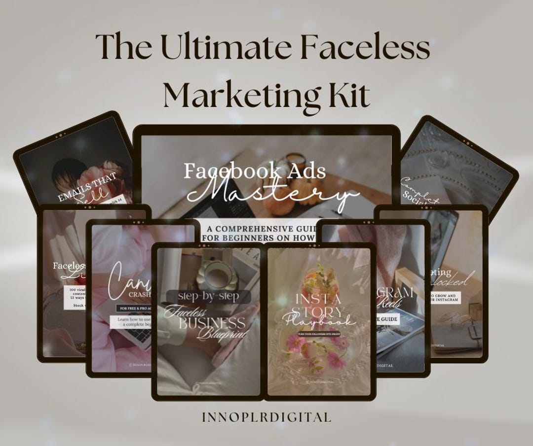 The Ultimate Faceless Marketing Kit a Bundle With MRR PLR | for Reels ...