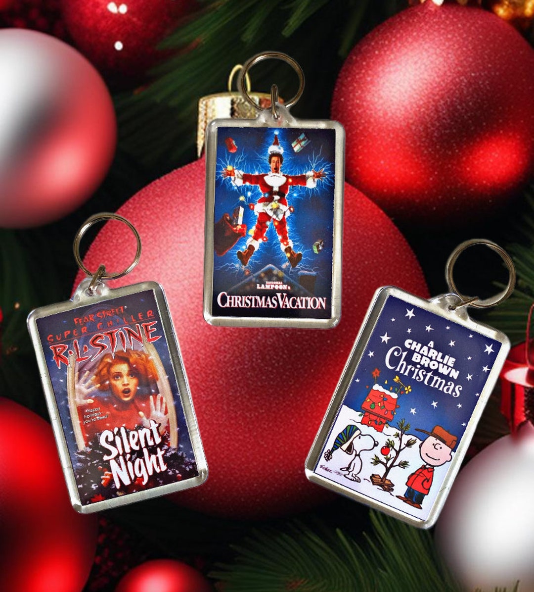 90s Keychains, Double-sided Keychains, Christmas Movies, Stocking ...