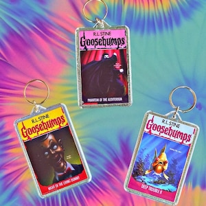 Goosebumps inspired keychains, 90s keychains, goosebumps books