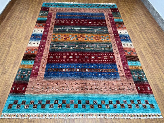 Saleアフガニスタントライバルラグ 手織り絨毯 size:110×86cm Sale