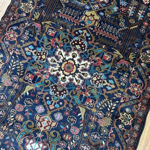 4x7 Baluch Area Rug, Afghan Hand Knotted Veg Dye Wool Vintage Rug, Home Decor Rug, Entryway Rug, Kids room Rug, Farmhouse Rug, Tribal Rug