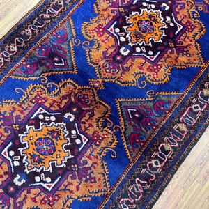 Vintage 4x7 Ft Baluch Area Rug - Afghan High Pile Hand Knotted Veg Dyes Wool Tribal Rug - Rug For Bedroom - Kitchen Rug - Kids Room Rug