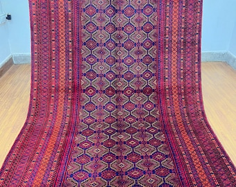 Vintage 6x9 Baluch Area Rug, Hand Knotted Soft Veg Dye Wool Rug, Rug For Living Room, Bedroom Rug, Tribal Rug, Kids Room Rug