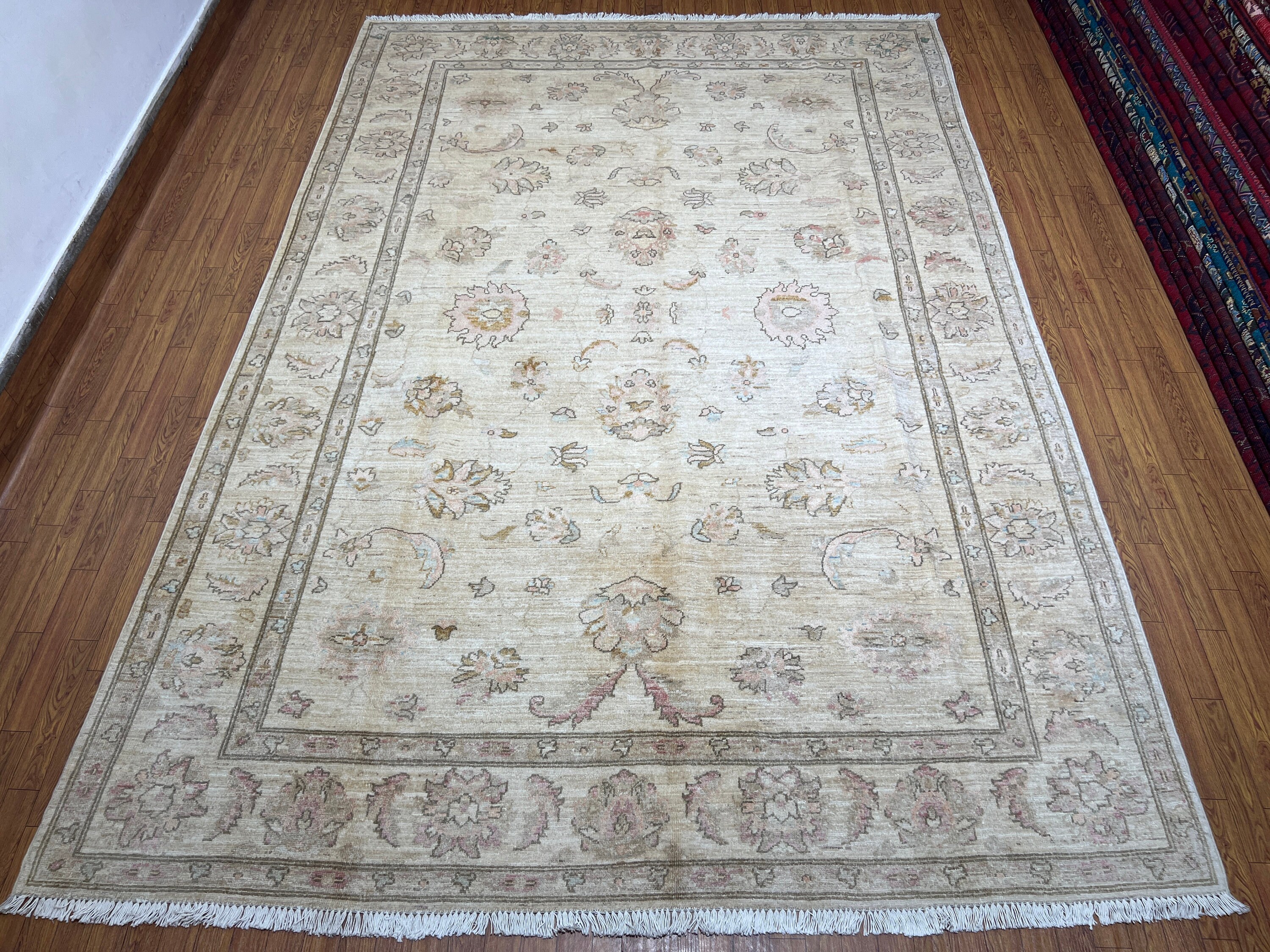 Handmade 6x9 Ft Off White Vintage Floral Rug - Afghan Sheep Wool Tribal Rug - Dining Room Rug - Soft Pile Rug - Sofa Rug - Neutral Rug 6x9