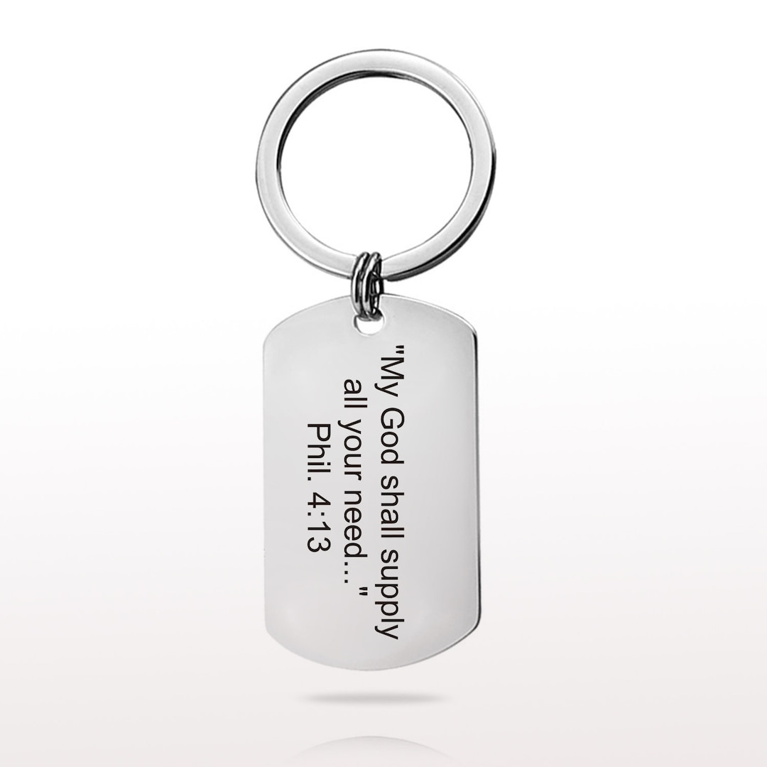 Tag Words For Keychains Double Sides Engraved Hanging Tag, Custom Personalized Keychain Pendant ...