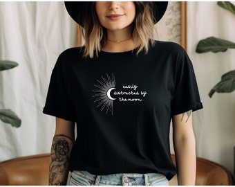 Moon shirt, Halloween shirt, Moon Phases Shirt, Witch Shirt, Celestial Shirt, Tarot shirt, Dark Academia shirt, Gift for Her, Full Moon