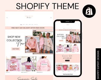 Shopify Theme Website Template Shopify Website Shopify Shopify Boutique Beauty Shopify Theme Shopify Banner Shopify Theme Template Pink Shop