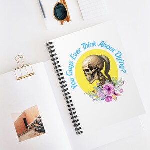 Você já pensou em morrer Barbi Quote Funny Notebook - alta qualidade, encadernação em espiral, 118 páginas pautadas para listas, notas e muito mais