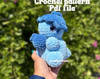 Blueberry Hat Dino Crochet Pattern | Crochet Blueberry Dinosaur | Crochet *PDF FILE*
