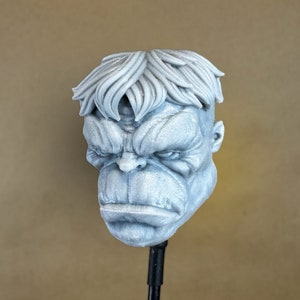 Custom GRAY HULK Head (Joe Fixit) | 8k Resin Print | for 4&quot; / 6&quot; / 7&quot; Scale Action Figures