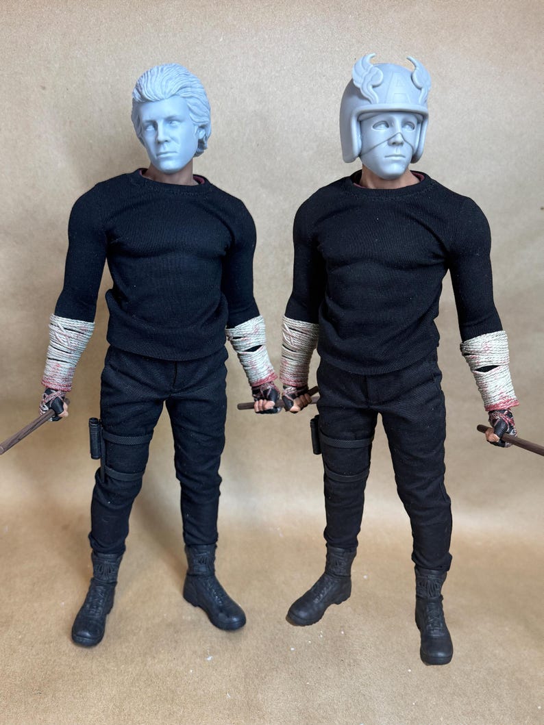 Custom Captain America 1979 (Reb Brown) heads in 8k resin. Sculpt by Vmytoy and produced at the Los Angeles studio.
12 inch version