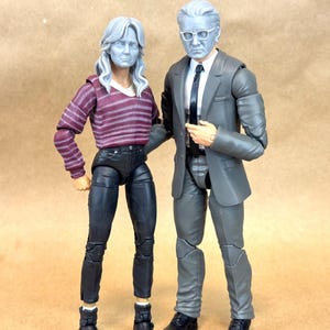 Custom Aunt May and Uncle Ben Heads in 8k resin. Sculpts by vmytoy and produced at the Los Angeles studio.
6 inch version on a Legends figure.