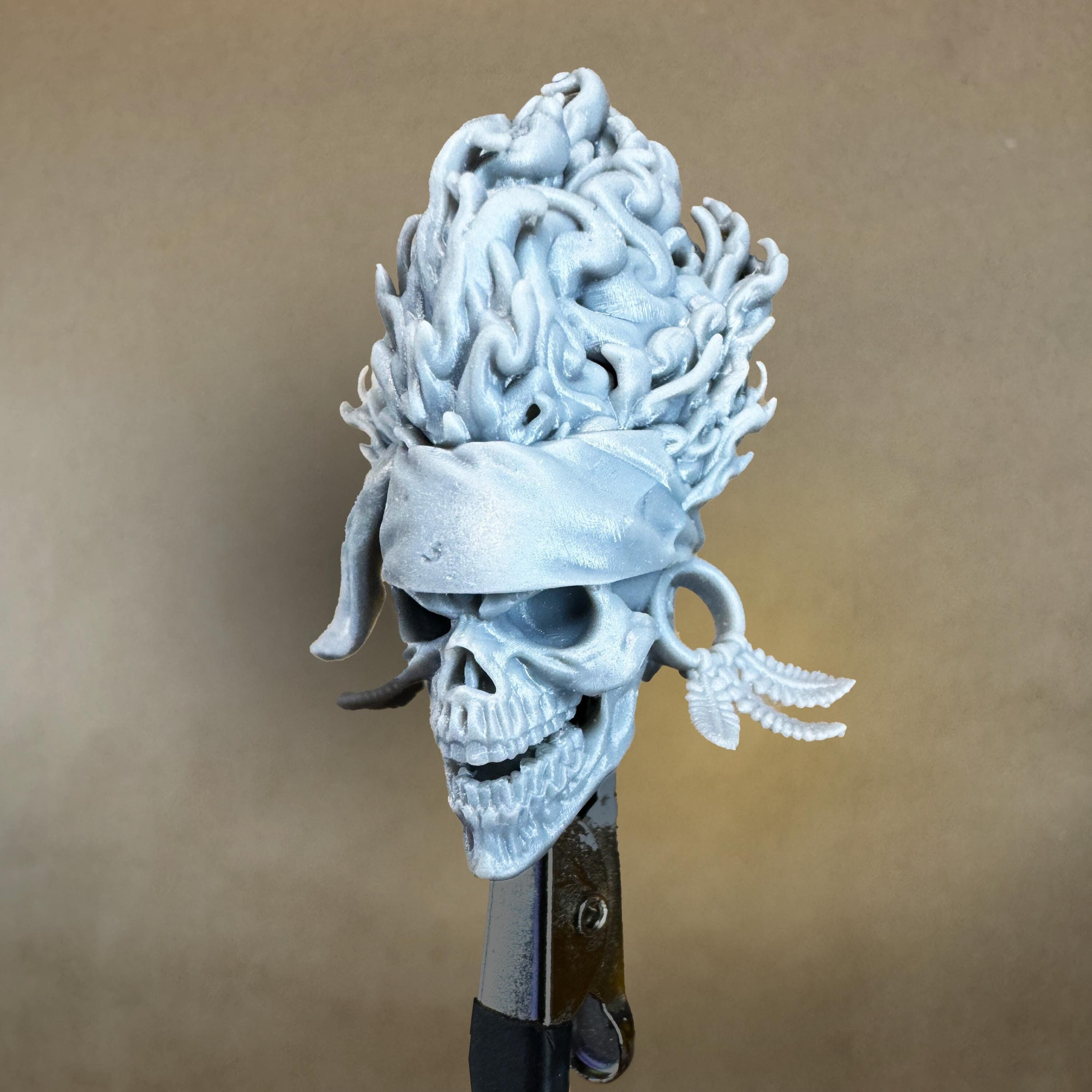 Custom KUSHA Head (ghost Skull) | 8k Resin Print for Scale Action