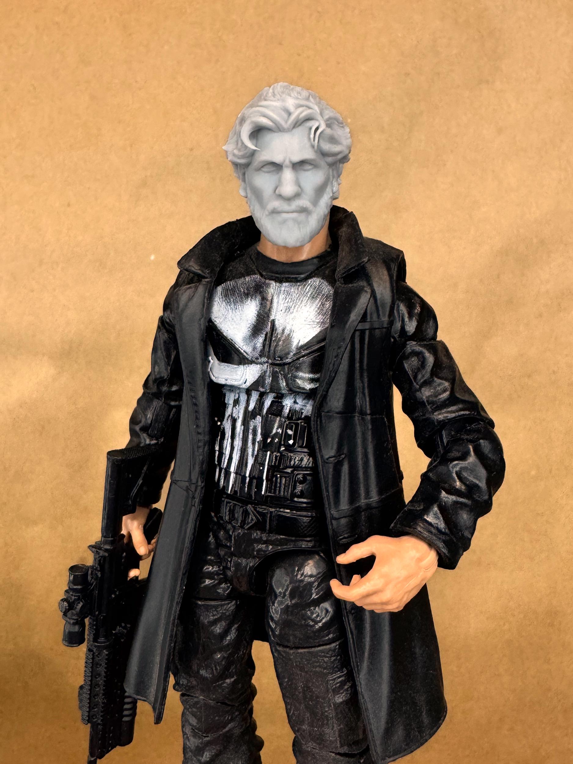 thumbnail image 2 of 1/6 Scale Punisher Head Sculpt 1.0 - Jon Bernthal For 12" Male Action Figures (PHICEN) 2 of 5