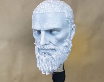 Custom RICKY GRYMES Head (Commonwealth) Zombie Comic | 8k Resin Print | for 4" / 6" / 7" / 12" Scale Action Figures