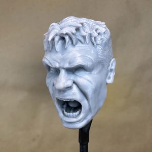 Custom RED HULK - YELL Head (Captain America 4) | 8k Resin Print | for 4&quot; / 6&quot; / 7&quot; Scale Action Figures