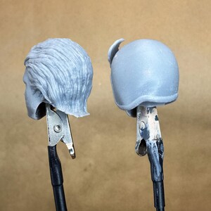 Custom Captain America 1979 (Reb Brown) heads in 8k resin. Sculpt by Vmytoy and produced at the Los Angeles studio.
Back view.