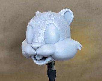 カスタム NAUGHTY SQUIRREL CONK (Bad Day) ヘッド | 8k レジンプリント | 4インチ / 6インチ / 7インチ / 12インチスケールアクションフィギュア用