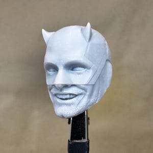 Custom DAREDEVIL - HAPPY Head (She-Hulk MCU) | 8k Resin Print | for 4&quot; / 6&quot; / 7&quot; / 12&quot; Scale Action Figures