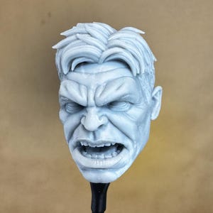 Custom RED HULK Head (MCU Harrison Ford) | 8k Resin Print | for 4&quot; / 6&quot; / 7&quot; Scale Action Figures