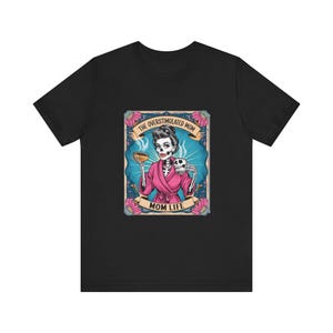 Camiseta unissex com carta de tarô, camiseta de mãe superestimulada, camiseta de manga curta, camiseta estampada, presente de vida para mães, camiseta engraçada