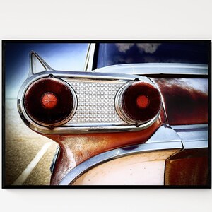 1959 Edsel Taillight Canvas Print: Retro Classic Car Wall Art