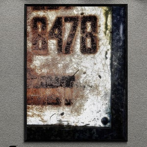 Rustic Metal Sign Print: Abstract Industrial Wall Art