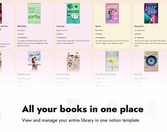 Reading Journal Notion Template: Digital Book Library (Digital Download)