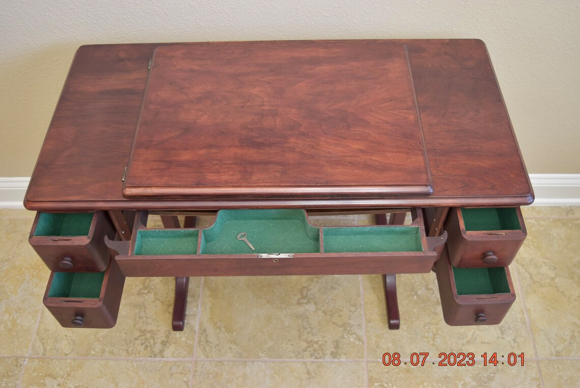 Repurposed Vintage Singer Sewing Desk Etsy
