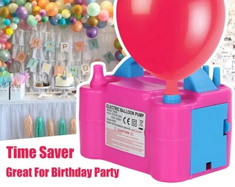 Electric Balloon Pump Portable High Power Air Inflator Dual Nozzle| Manual Balloon Pump Wedding Birthday Party UK Unbeatable Quality Product