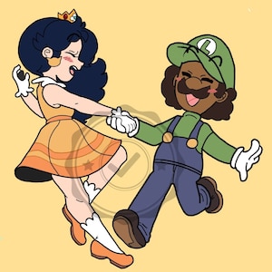 Nintendo thema aangepaste digitale prints