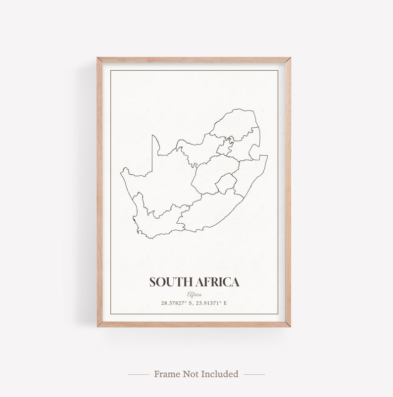 South Africa Prints Set of 6, South Africa Photo Poster, South Africa Map, South Africa Photography, South Africa image 5