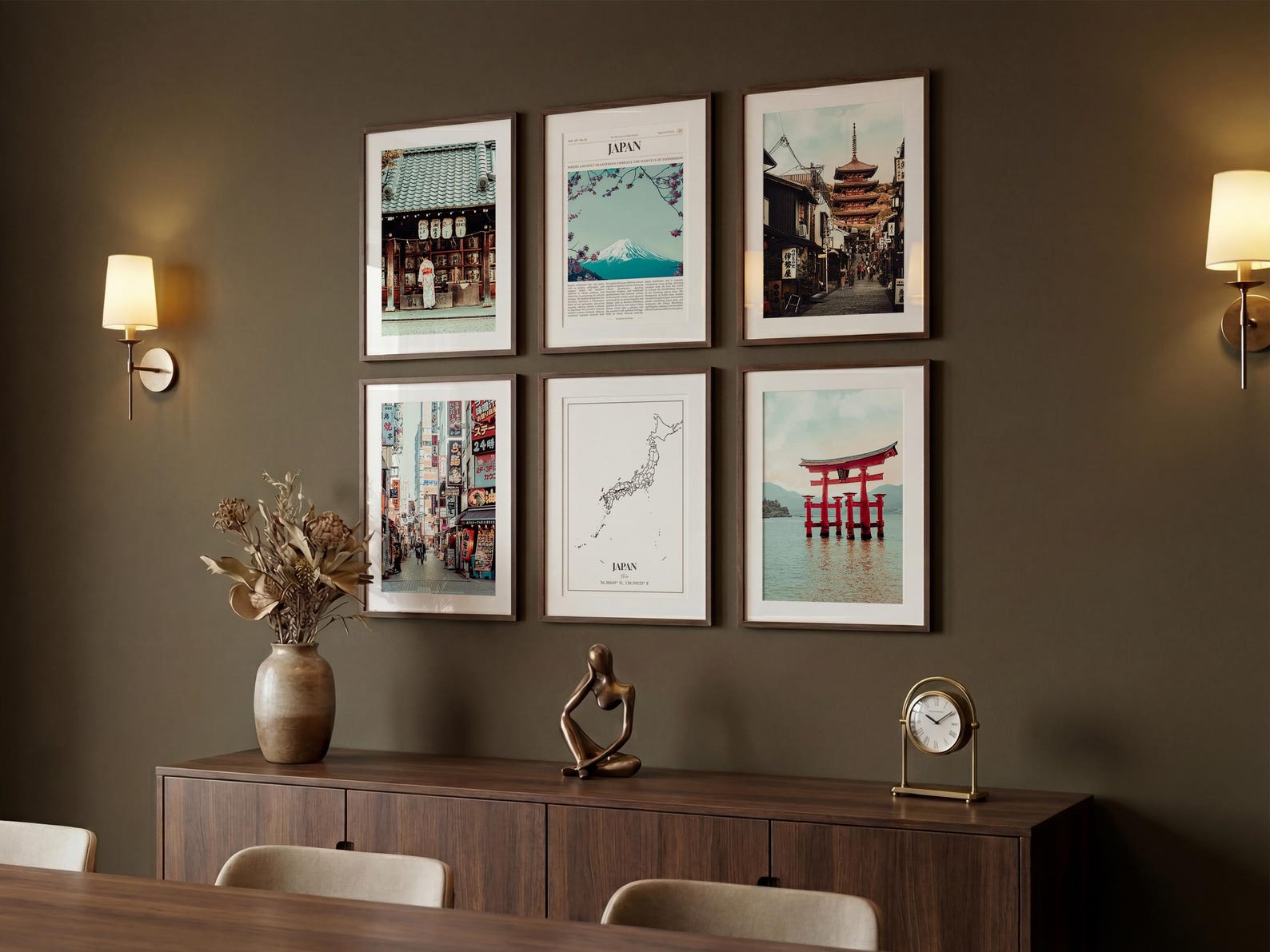 Japan Prints Set of 6, Japan Poster Photos, Japan Map, Japan Wall Art ...