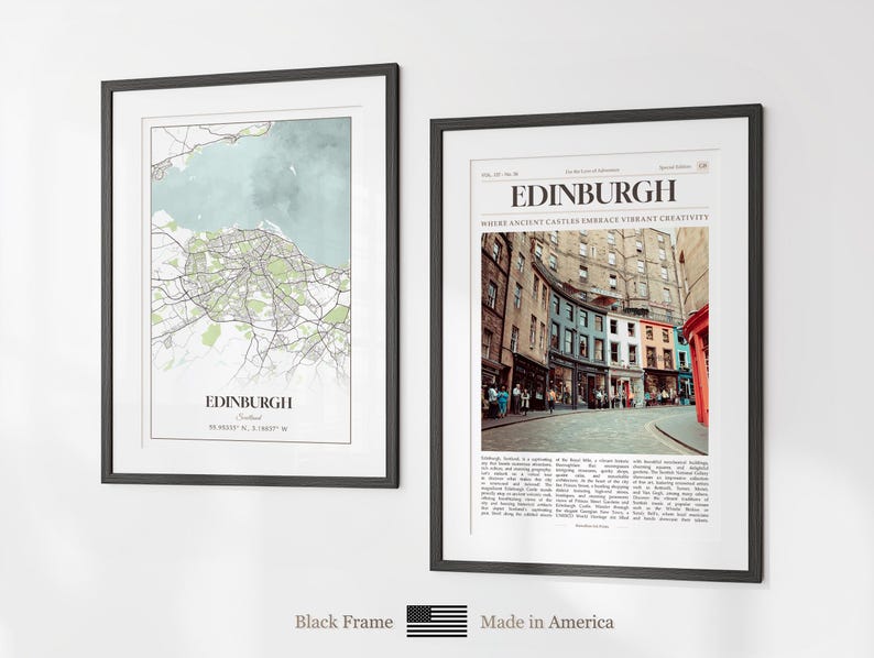 Edinburgh Prints Set of 6, Edinburgh Poster Photos, Edinburgh Map, Edinburgh Wall Art, Edinburgh Photography, Scotland Art image 8
