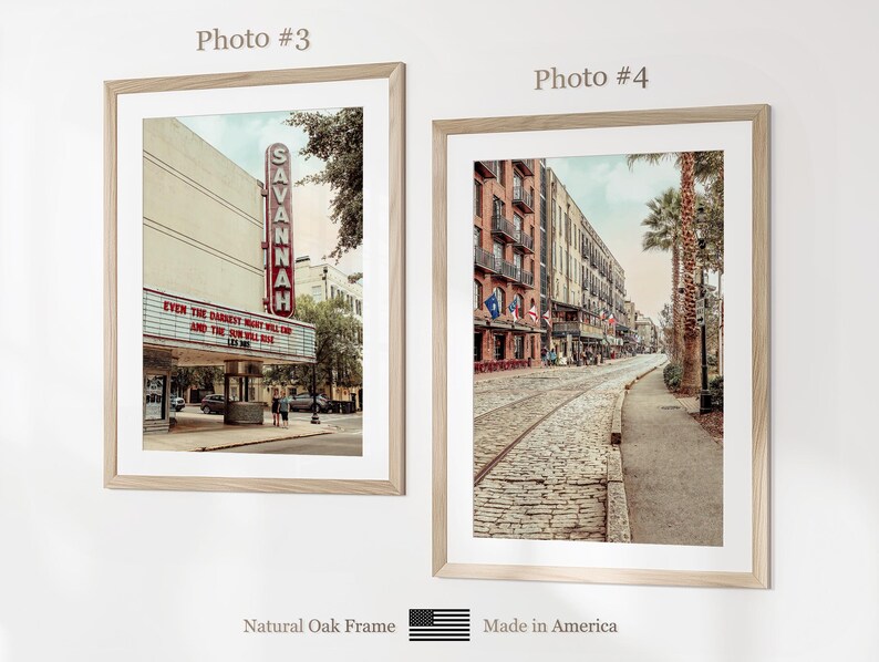 Savannah Prints Set of 6, Savannah Poster Photos, Savannah Map, Savannah Wall Art, Savannah Photography, Georgia Art image 10